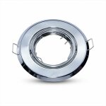 Support de spot led encastrable rond v - tac gu10 couleur chrome (bote de 2 pices)