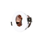Support de spot encastr led gu10 rond et rglable v - tac avec trou ovale, couleur blanche avec intrieur ...