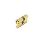 Vachette - cylindre double de sret 30 x 40 en laiton poli - profil europen s'entrouvrant sur numro ...