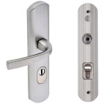 Vachette - poigne de porte blinde design muze diamant noir 195 mm