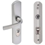 Vachette - poignée de porte blindée design muze platine 195 Vachette - poignée de porte blindée design muze platine 195