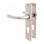 Vachette - poign�e de porte d'entr�e - muze gris argent - cl� i - 195 mm