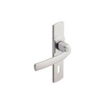Vachette - ensemble de porte sur plaque artis bezault entraxe 165mm - chrome velours - bec de cane wc ...