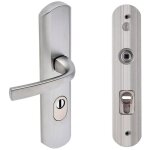 Vachette - poign�e de porte pali�re blind�e muze chrome velours 195 mm