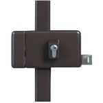 Vachette - serrure 3 points profil europ�en horizontale tirage v5 marron droite 16553000