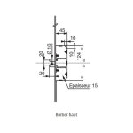 Serrure 5 points s�rie 5700 spn1 2040x18 �cart de pene 20mm a2p - vachette - 18424000