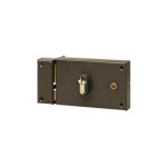 Vachette - serrure monopoint en applique coffre horizontale  tirage profil europen marron droite ? ...