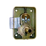 Vachette - serrure de meuble bichromat�e - droite - cl� for�e - hauteur : 27 mm - variure : vari�