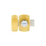 Vachette - verrou cyclop � bouton et cylindre 5 goupilles diam�tre 23 mm, longueur 45 mm, 3 cl�s, bronze ...