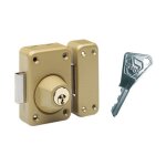 Verrou m�canique 7643 vachette 2 entr�es - v136 - vernis - cylindre l. 40 - 16152000