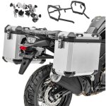 Valises laterales aluminium pour suzuki v - strom 1050 / xt 20 - 25 gx38 - 45 argent