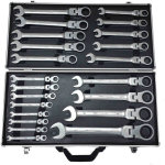 Prodiytools - valise a outils chrome vanadium 22pcs cles articulees avec cliquet de 6 a 32mm Prodiytools - valise a outils chrome vanadium 22pcs cles articulees avec cliquet de 6 a 32mm