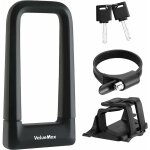 Valuemax antilvol en u pour v�lo avec rev�tement en silicone, antivol de v�lo noir avec support de montage ...