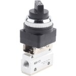 Valve m�canique pneumatique � commande manuelle, 2 positions, 2 voies g1 / 8, mov - 01, 1 pi�ce