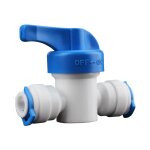Vanne d'arr�t en ligne de 6. 4 mm pour syst�me de filtre � eau � osmose inverse, 1 / 4