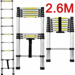 Dlt208b echelle tlescopique en aluminium, hauteur de 2. 60m, 9 chelons - varan motors