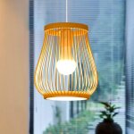 Vase en bambou tiss�, suspension, abat - jour en bambou, plafonnier, lustre, lampe de d�coration pour ...