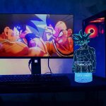 Veilleuse 3d pour enfants anime dragon ball z goku t�l�commande 16 couleurs