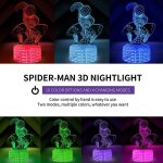 Veilleuse veilleuse 3d super h�ros jouet spiderman pour gar�on veilleuse pour f�te de no�l ou d'anniversaire ...