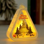 Veilleuse de d�coration de no�l r�tro, cadeau lumineux, accessoires d'affichage de bureau, lumi�re d'ambiance ...