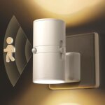 Veilleuse � d�tecteur de mouvement, 1 pack de multiprises, blanc chaud 3000 k, luminosit� r�glable 0 ...