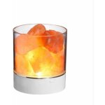 Veilleuse lampe de sel lampe � poser lampe d'ambiance de chevet lampe en pierre de sel de flamme usb