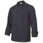 Veste de cuisine manches longues avec boutons pression velilla noir 62