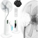 Ventilateur brumisateur oscillant kesser frosty 75w 3 vitesses h127cm d43cm blanc