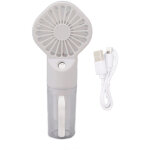 Ventilateur brumisateur portable rechargeable usb - 4 vitesses - blanc