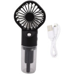 Ventilateur brumisateur portable usb rechargeable avec 4 vitesses et pulv�risation d'eau noir