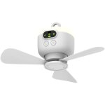 Ventilateur de camping 8000 mah, portable et rechargeable, avec t�l�commande, plafonnier � 3 pales amovibles, ...