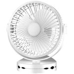 Ventilateur de camping ulisem avec clip, usb, autonomie de 6 � 21 heures, 4 vitesses, �clairage led et ...
