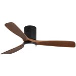 Ventilateur de plafond 132 cm, avec 3 pales en bois massif, 6 vitesses, lumi�re led dimmable, t�l�commande, ...