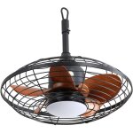 Ventilateur de plafond 50cm, avec 5 pales abs, eclairage led 18w, poteau de descente, avec suspension ...