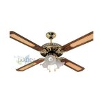 Ventilateur de plafond classique avec lumire et tlcommande 52'' 132 cm, 4 pales et 3 vitesses