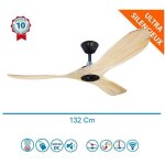 Klassfan - ventilateur de plafond g�ronimo, super destratificateur, moteur dc, 132 cm design, boiter ...