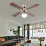 Ventilateur de plafond led avec interrupteur � tirette lampe de ventilateur plafond 3 vitesses ventilateur ...