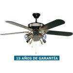 Ventilateur de plafond avec lumi�re casafan 513207 black magic 132 black
