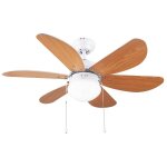 Ventilateur de plafond dede 36'' de 6 pales rversibles, 50 w, fonction t / hiver.