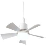 Ventilateur de plafond avec t�l�commande silencieux - plafonnier 5 pales plafonnier e26 plafond et� / ...