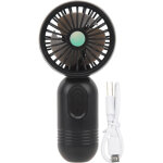 Ventilateur de poche mini portable rechargeable usb noir - ventilateur personnel r�glable pour int�rieur, ...