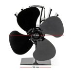 Le poisson qui jardine - ventilateur pour po�le � bois. 4 pales 19 cm de hauteur. - noir