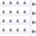 Ventouse a visser, 20 pi�ces 40mm ventouses transparentes avec filetage, extra fortes pvc plastique suspension ...