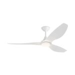 Ols original - aneto ventilateur de plafond blanc avec lumi�re - moteur dc - � 132 cm