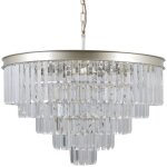 Verdes - suspension  suspendre champagne dor  11 lumires avec abat - jour en verre de cristal, e14 ...