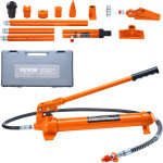 Verin hydraulique 10 t, presse hydraulique carrosserie carrossier portable course 132 mm, avec tuyau ...