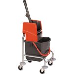 Vermop - chariot de nettoyage seaux de 1 x 17 l et presse tube d'acier