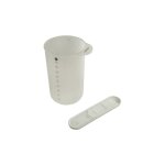 Verre mesureur et cuillere doseur pour pieces preparation. . .