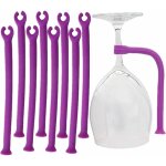 Verre support pour lave - vaisselle lot de 8 pourpre ? silicone verre � vin support au lave - vaisselle ...