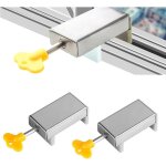 Verrou baie vitr�e coulissante, 2pcs bloque porte coulissante avec cl�s, fen�tre coulissante fermeture ...